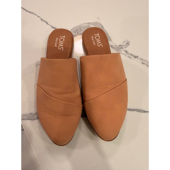 Toms Shoes - TOMS Slide Mule Flats Tan Pointed‎ Toe Slip On Women's 6.5 EU 37 New